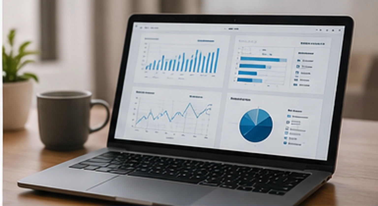 Research dashboard displayed on a laptop